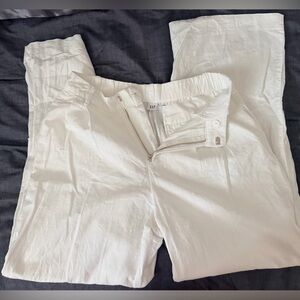 GAP White Linen Blend Pants